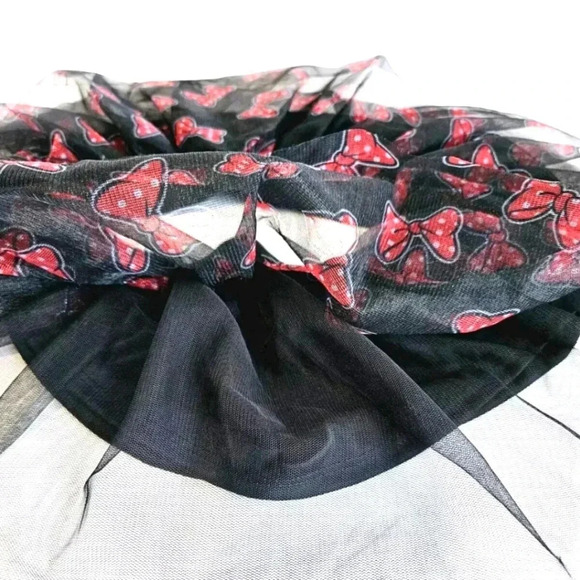 Disney Jr. Minnie Mouse Tutu Tulle Skirt Black Red Bows Toddler Girls Size 2T - Picture 2 of 7